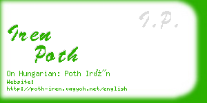 iren poth business card